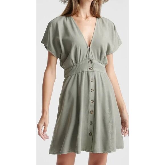 Quince Dresses & Skirts - Quince Vintage Wash Tencel Button Front Dress Small